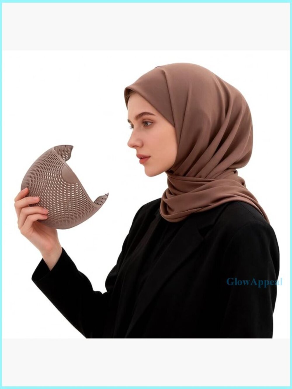2 Pack Non-Slip Hair Grip Headbands for Hijab, Flyaway Tamer, TPEE Material